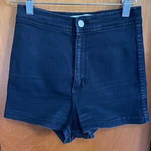 American Apparel - Easy Jean Short - High Waisted - Black A- Size Small